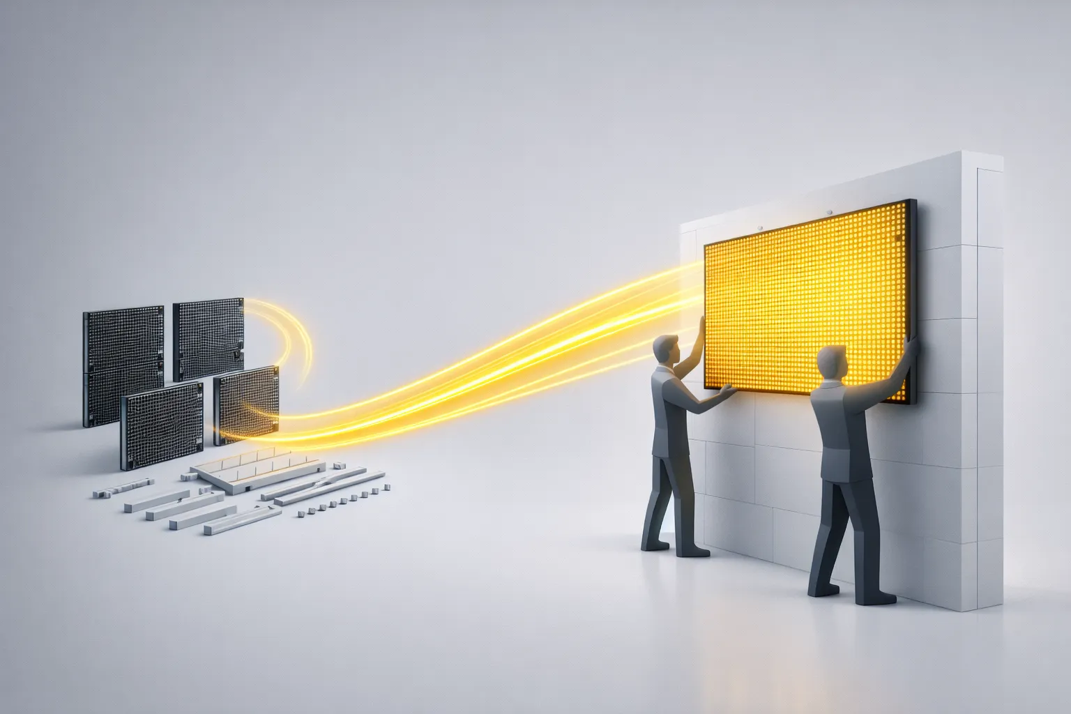 Монтаж светодиодных экранов